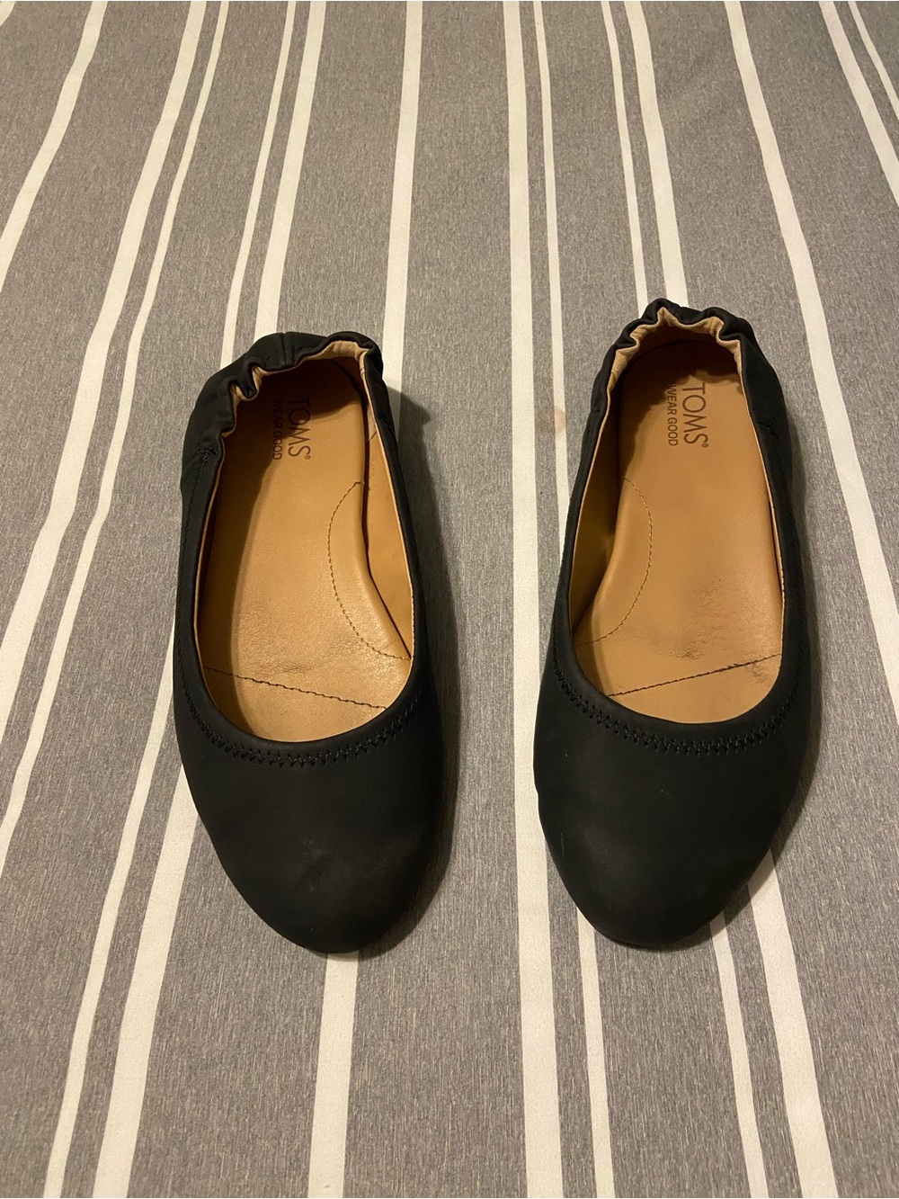 Toms Black Ballet Flats